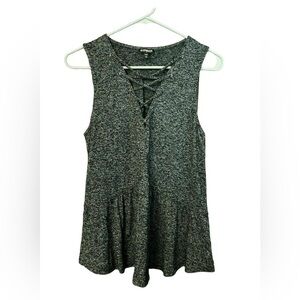 EXPRESS Women’s Medium Gray Peplum Tank Top